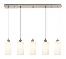  125B-5P-SN-G434-7WH - Crown Point - 5 Light - 37 inch - Brushed Satin Nickel - Linear Pendant