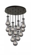  126-451-1P-BK-G451-5SM - Owego - 12 Light - 24 inch - Matte Black - Multi Pendant