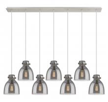 Innovations Lighting 127-410-1PS-PN-G412-8SM - Newton Bell - 7 Light - 52 inch - Polished Nickel - Linear Pendant