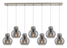  127-410-1PS-SN-G410-8SM - Newton Sphere - 7 Light - 52 inch - Brushed Satin Nickel - Cord hung - Linear Pendant