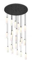  148BK-B-21P-BK-G434-12WH - Crown Point - 21 Light - 48 inch - Matte Black - Multi Pendant