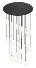  160BK-B-31P-BB-G434-12WH - Crown Point - 31 Light - 60 inch - Brushed Brass - Multi Pendant