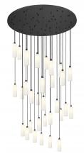  160BK-B-31P-BK-G434-12WH - Crown Point - 31 Light - 60 inch - Matte Black - Multi Pendant