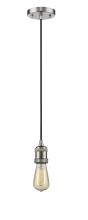  200C-SN-LED - Bare Bulb - 1 Light - 3 inch - Brushed Satin Nickel - Cord hung - Mini Pendant