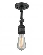  200F-BK - Bare Bulb 1 Light Semi-Flush Mount