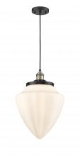  201C-BAB-G661-12 - Bullet - 1 Light - 12 inch - Black Antique Brass - Cord hung - Mini Pendant