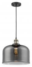  201C-BAB-G73-L-LED - Bell - 1 Light - 12 inch - Black Antique Brass - Cord hung - Mini Pendant