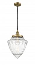  201C-BB-G664-12-LED - Bullet - 1 Light - 12 inch - Brushed Brass - Cord hung - Mini Pendant