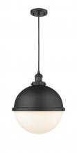  201C-BK-HFS-121-BK-LED - Hampden - 1 Light - 13 inch - Matte Black - Cord hung - Pendant