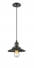  201C-OB-M5 - Railroad - 1 Light - 8 inch - Oil Rubbed Bronze - Cord hung - Mini Pendant