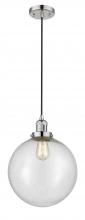  201C-PN-G204-12 - Beacon - 1 Light - 12 inch - Polished Nickel - Cord hung - Mini Pendant