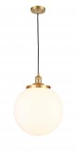  201C-SG-G201-14 - Beacon - 1 Light - 14 inch - Satin Gold - Cord hung - Mini Pendant