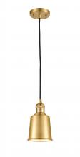  201C-SG-M9-SG-LED - Addison - 1 Light - 5 inch - Satin Gold - Cord hung - Mini Pendant