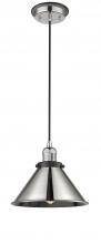  201CBP-PNBK-M10-PN - Briarcliff - 1 Light - 10 inch - Polished Nickel - Cord hung - Mini Pendant