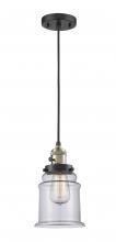  201CSW-BAB-G182-LED - Canton - 1 Light - 6 inch - Black Antique Brass - Cord hung - Mini Pendant