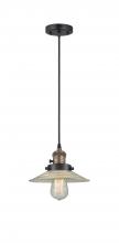  201CSW-BAB-G2 - Halophane - 1 Light - 9 inch - Black Antique Brass - Cord hung - Mini Pendant