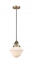  201CSW-BB-G531 - Oxford - 1 Light - 7 inch - Brushed Brass - Cord hung - Mini Pendant