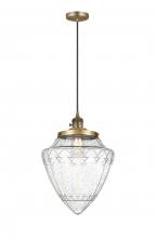  201CSW-BB-G664-12 - Bridgeton - 1 Light - 16 inch - Brushed Brass - Cord hung - Mini Pendant