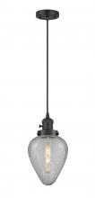  201CSW-BK-G165-LED - Geneseo - 1 Light - 7 inch - Matte Black - Cord hung - Mini Pendant