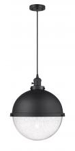  201CSW-BK-HFS-124-BK-LED - Hampden - 1 Light - 13 inch - Matte Black - Cord hung - Pendant