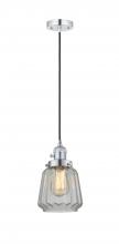  201CSW-PC-G142-LED - Chatham - 1 Light - 7 inch - Polished Chrome - Cord hung - Mini Pendant