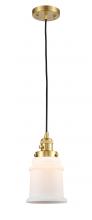  201CSW-SG-G181-LED - Canton - 1 Light - 6 inch - Satin Gold - Cord hung - Mini Pendant