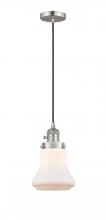  201CSW-SN-G191 - Bellmont - 1 Light - 6 inch - Brushed Satin Nickel - Cord hung - Mini Pendant