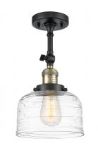 Innovations Lighting 201F-BAB-G713-LED - Bell - 1 Light - 8 inch - Black Antique Brass - Semi-Flush Mount