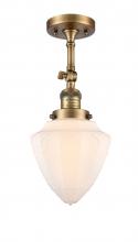  201F-BB-G661-7 - Bullet - 1 Light - 6 inch - Brushed Brass - Semi-Flush Mount