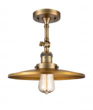  201F-BB-MFR-BB-12-LED - Railroad - 1 Light - 12 inch - Brushed Brass - Semi-Flush Mount