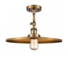  201F-BB-MFR-BB-16-LED - Railroad - 1 Light - 16 inch - Brushed Brass - Semi-Flush Mount