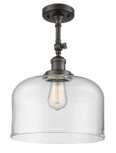  201F-OB-G72-L-LED - Bell - 1 Light - 12 inch - Oil Rubbed Bronze - Semi-Flush Mount