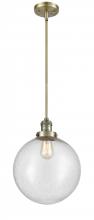  201S-AB-G204-12 - Beacon - 1 Light - 12 inch - Antique Brass - Stem Hung - Mini Pendant