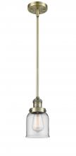  201S-AB-G52 - Bell - 1 Light - 5 inch - Antique Brass - Stem Hung - Mini Pendant