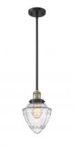  201S-BAB-G664-7 - Bullet - 1 Light - 7 inch - Black Antique Brass - Stem Hung - Mini Pendant