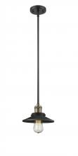  201S-BAB-M6 - Railroad - 1 Light - 8 inch - Black Antique Brass - Stem Hung - Mini Pendant