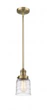 Innovations Lighting 201S-BB-G513-LED - Bell - 1 Light - 5 inch - Brushed Brass - Stem Hung - Mini Pendant