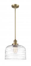 Innovations Lighting 201S-BB-G713-L-LED - Bell - 1 Light - 12 inch - Brushed Brass - Stem Hung - Mini Pendant