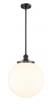  201S-BK-G201-14 - Beacon - 1 Light - 14 inch - Matte Black - Stem Hung - Pendant