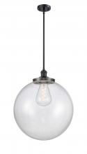  201S-BK-G204-18 - Beacon - 1 Light - 18 inch - Matte Black - Stem Hung - Pendant