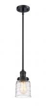 Innovations Lighting 201S-BK-G513-LED - Bell - 1 Light - 5 inch - Matte Black - Stem Hung - Mini Pendant