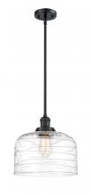 Innovations Lighting 201S-BK-G713-L-LED - Bell - 1 Light - 12 inch - Matte Black - Stem Hung - Mini Pendant