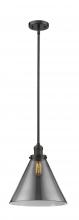  201S-OB-G43-L - Cone - 1 Light - 12 inch - Oil Rubbed Bronze - Stem Hung - Mini Pendant