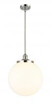  201S-PN-G201-14 - Beacon - 1 Light - 14 inch - Polished Nickel - Stem Hung - Pendant