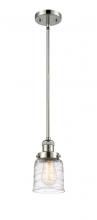 Innovations Lighting 201S-PN-G513-LED - Bell - 1 Light - 5 inch - Polished Nickel - Stem Hung - Mini Pendant