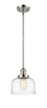 Innovations Lighting 201S-PN-G713-LED - Bell - 1 Light - 8 inch - Polished Nickel - Stem Hung - Mini Pendant