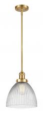  201S-SG-G222-LED - Seneca Falls - 1 Light - 10 inch - Satin Gold - Stem Hung - Mini Pendant