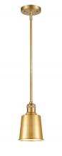  201S-SG-M9-SG-LED - Addison - 1 Light - 5 inch - Satin Gold - Stem Hung - Mini Pendant