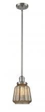  201S-SN-G146 - Chatham - 1 Light - 7 inch - Brushed Satin Nickel - Stem Hung - Mini Pendant