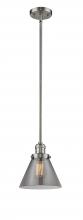  201S-SN-G43 - Cone - 1 Light - 8 inch - Brushed Satin Nickel - Stem Hung - Mini Pendant